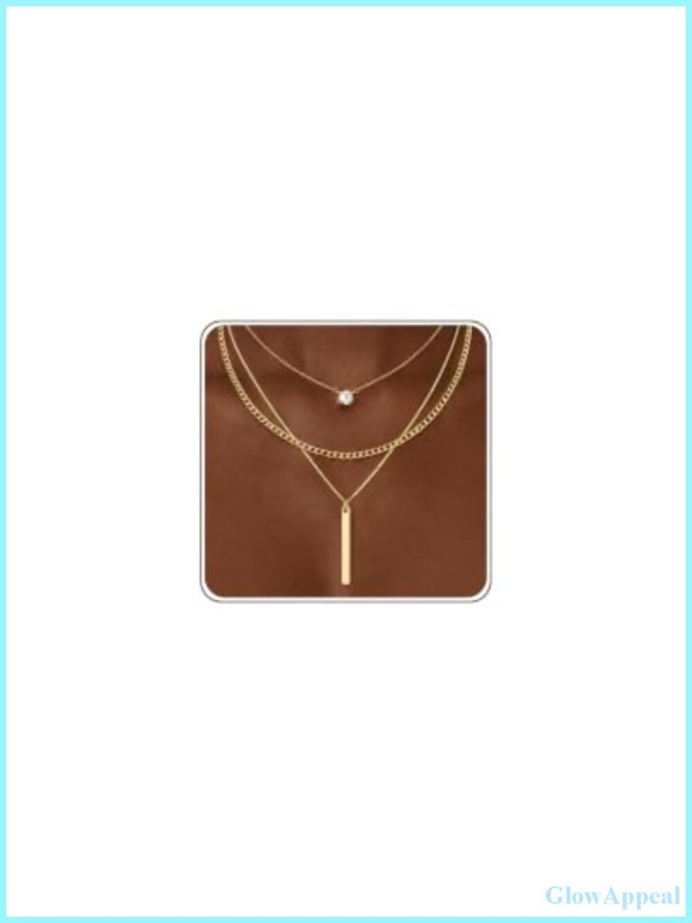 14K Gold Plated Layered Necklace Set 3 Separate Chains Stackable Minimalist